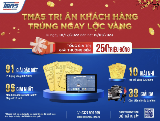 Tri ân khách hàng, TMAS Việt Nam tung chương trình siêu hấp dẫn nhân dịp cuối năm